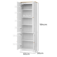 Armoire en bois moderne et minimaliste avec tiroirs, porte miroir et tringle de suspension pour chambre et dressing