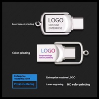 Flash Drive USB 3.0 Tipe-C Panjang Baru Berbahan Metal dengan Dua Port, Garansi 1 Tahun, dan Desain Khusus untuk Transfer Data OTG