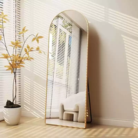 Miroir mural ou sur pied moderne à arche dorée, pleine longueur, pour chambre et salon, vente en gros