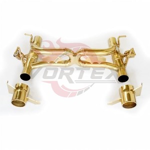 Sistema de Escape de Alto Rendimiento Vortex Luxury Golden SS304 Valvetronic para Ferrari 488 GTB Spider X-Pipe, Silenciador de Carreras - Product Image 1