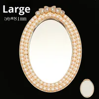 Nouveauté 2026 : Breloques pour coque de téléphone DIY en alliage, motif cœur miroir, avec fleur en perles incrustées de diamants, diverses décorations miroir