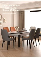 Chaise de salle à manger de luxe haut de gamme à prix de gros, design élégant en cuir pour la maison, les loisirs, l'hôtel, la table à thé ou les réunions - Chaise simple