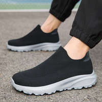 Chaussures décontractées en maille respirante pour hommes, grandes tailles, chaussures polyvalentes à semelle souple et tendance