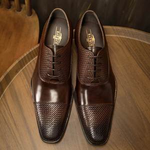 Chaussures en cuir véritable pour hommes, de haute qualité, tendance, décontractées, antidérapantes, respirantes, légères, à semelle épaisse - Product Image 3