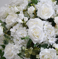 Forstliche Hochzeitsdekoration Umweltfreundliche Grüne Blätter Seidenrosen Künstliche Blumen Tischdekoration