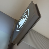 Boîte lumineuse murale extérieure en acrylique personnalisée DakeSign, éclairage LED haute luminosité, durable, étanche IP65, panneau couleur personnalisé
