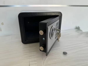 Custom logo Small Electronic Fireproof Steel <b>Safe</b> <b>Box</b> with Key <b>Lock</b> Digital <b>Lock</b> Hotel Deposit <b>Safe</b> for Home Office Party Gift - Product Image 3