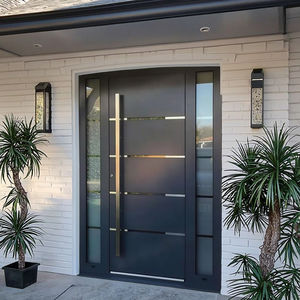 Portes d'entrée extérieures modernes en acier inoxydable ZS personnalisées, antivol, sécurité, finition intérieure, jardin, garantie 5 ans - Product Image 5