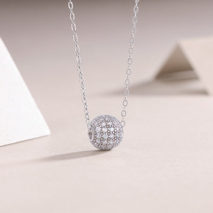 Joyería de moissanita al por mayor redondo <span class=keywords><strong>25</strong></span> plata simple dulce moda VVS1 colgante collar de joyería de moissanita para regalo de cumpleaños - Product Image 3