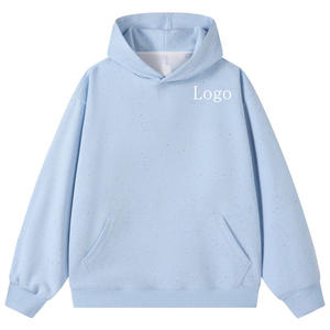 Sudaderas con capucha personalizadas azul al por mayor de espuma de gran tamaño de algodón Graffiti inspirado logotipos calidad peso pesado Puff impresión Sudadera con capucha - Product Image 3