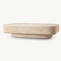 Table basse rectangulaire en pierre de travertin naturel simple et moderne Meubles de salon