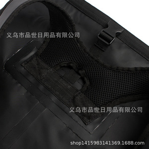 Pvc Mesh Fabric Large Capacity Outdoor Waterproof <b>Backpack</b> <b>Black</b> Solid Color Unisex Adult Cycling Fishing Swimming Wading - Product Image 3