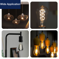 Versandfertige Antike Vintage Retro E27 E26 Bernsteinglas Spiral-Glühfaden 230V AC A60 ST58 T300 Warmweiße Glühbirnen CE UKCA UL