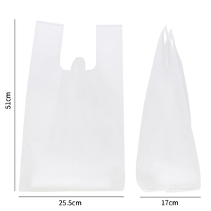 Sac en T-shirt réutilisable personnalisé avec logo, 40 g/m², léger, non tissé, avec poignée découpée, pour supermarché, pour le shopping - Product Image 5
