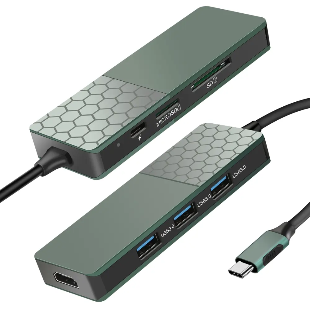 8-in-1 USB C רכזת סוג C כדי HDTV USB3.0 יציאת SD/TF זיכרון כרטיס קורא ספליטר מתאם עבור MacBook Pro