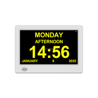 Meilleure horloge numérique avec date et jour de la semaine, DST automatique, grand calendrier non abrégé Réveil de démence pour personnes âgées