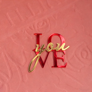 Meistverkaufte Valentinstag Acryl-Kuchendekoration mit Doppelschichtigem Liebes-Kuchenaufsatz Dessert-Dekoration - Product Image 6