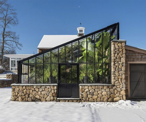 <span class=keywords><strong>Precio</strong></span> de Fábrica, Invernadero de Aluminio y Vidrio para Patio Exterior, Resistente al Viento, con Techo Triangular, para Villas y Apartamentos - Product Image 3