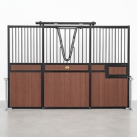 Centre équestre sur mesure haut de gamme, hangar équestre galvanisé et thermolaqué de 4 m, durable en WPC, box pour chevaux, écurie