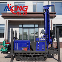 Rig de forage de puits d'eau hydraulique à roues de 200 m pour forage profond, machine rotative pour roche