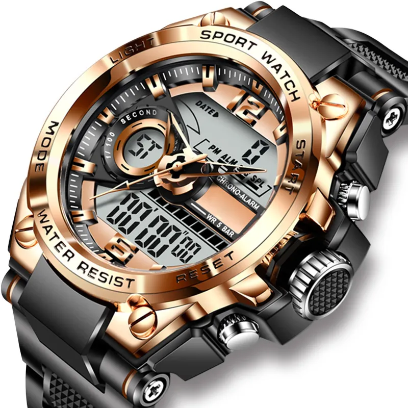 Digital Original Brand Quartz Gent Chronograph Custom Logo Wrist Watch Mens Waterproof Men's Watches