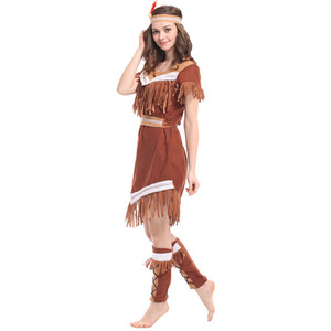 Glands reine indienne Halloween Costumes pour femmes Pocahontas indien Wild West déguisement - Product Image 3