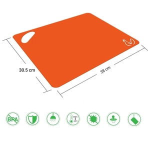 Colorido Apto para lavavajillas cocina portátil plástico Extra grueso <span class=keywords><strong>Flexible</strong></span> antideslizante tabla de cortar alfombrillas de corte juego de tabla de cortar - Product Image 5
