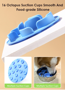 Özel taşınabilir 2 In 1 içme yeme yavru şartları silikon Mat Pet kedi yavaş besleyici köpek maması kasesi - Product Image 4