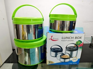 Nhà Máy Trực Tiếp 2.5L 5L 8L 3Pcs Công Suất Lớn Lẩu Bộ Thực Phẩm Ấm Hơn Kết Hợp Màu Sắc Nhà Bếp Lọ Lưu Trữ <span class=keywords><strong>Set</strong></span> Với Anh Đào Nắp - Product Image 4