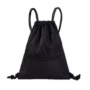 Custom Design Durable Unisex <b>Drawstring</b> Sack, Waterproof Polyester Sports <b>Backpack</b> with Air Cushion Waist Belt - Product Image 3