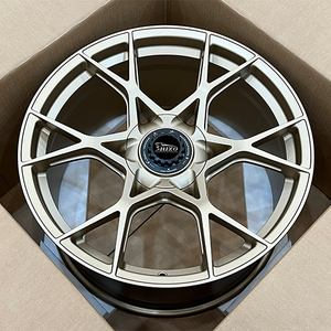 Jantes forgées en aluminium 6061-T6 de 20 pouces, modèle 5326F, finition satinée or, noir satiné, gris canon, pour Porsche 718 - Product Image 2