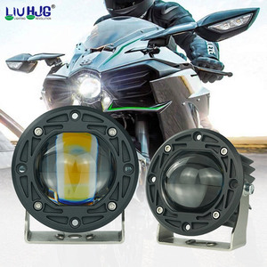 Sistema de iluminación de motocicleta 90W <span class=keywords><strong>Mini</strong></span> luz de conducción Bi-lente Luces Led Faros Para Motos Coches Accesorios Iluminación de motocicleta - Product Image 1