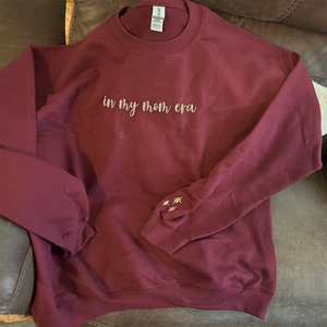 In mia mamma Era felpa ricamata personalizzata e felpa con cappuccio tessuto 3D modello regalo perfetto per la nuova mamma inverno e autunno - Product Image 1