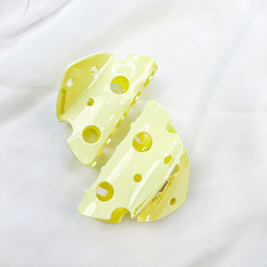 Pinza para el pelo con forma de queso Chasesun, amarillo claro, 10 cm, pinza acrílica para uso diario de las mujeres - Product Image 3