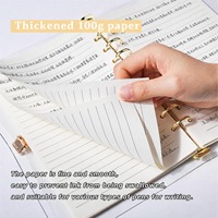 Libreta Personalizada Magnética de PVC A5 con 6 Anillas, Agenda, Diario, Bloc de Notas, Páginas en Blanco, Punteadas y Rayadas de 100 g/m²