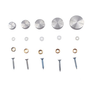 Clavos decorativos de acero inoxidable con arandelas de latón y espaciadores acrílicos para fijación de gabinetes de vino - Product Image 1