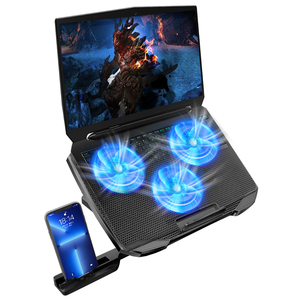Tốt nhất người bán máy tính phụ kiện máy tính xách tay Cooler đứng với 3 làm mát người hâm mộ điện thoại thông minh làm mát đứng - Product Image 3