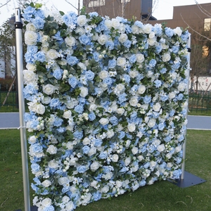<span class=keywords><strong>Tema</strong></span> decorazioni di compleanno oggetto festa composizione floreale matrimonio sfondo fiore 8x8 muro di fiori sfondo blu per la fotografia - Product Image 6