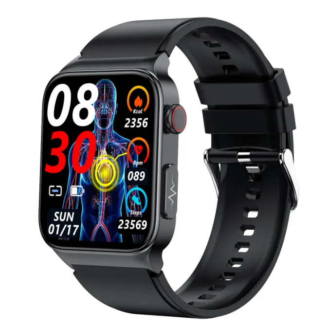 Reloj inteligente 1.83 pouces ECG tensiomètre batterie 280mah top vente modèle E500 montre intelligente android smartwatch