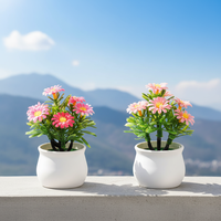 Chinesisches Neujahr Büro- und Heimdekoration 7 Mini-Sonnenblumen Künstliche Plastikblumen für Hochzeit Weihnachten Zuhause/Büro