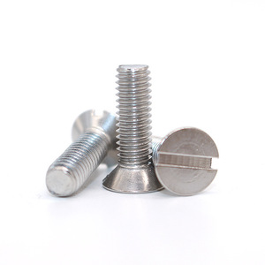 Durable 304 Stainless Steel Slotted Flat Countersunk Head Machine Screws ASME B18.2.1 for Precision Applications - Product Image 1