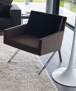 लिविंग रूम होटल के लिए आधुनिक क्लासिक सिंगल सोफा चेयर पू चमड़े/कपड़े के लिए कवर किए गए कपड़े - Product Image 2