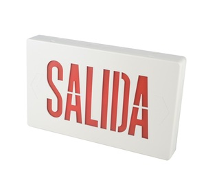 Señal de salida de emergencia LED de doble cara (montaje lateral y de techo) 3W, UL, respaldo de batería de 90 minutos - Product Image 6
