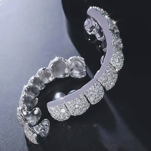 VVS المويسانيت S925 مثلج خارج Grillz 8X8 أسنان الهيب هوب Grillz للهدايا والمجوهرات - Product Image 2