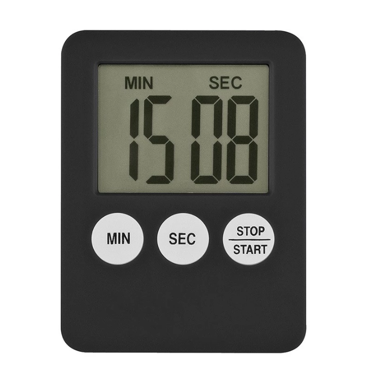 Сверхтонкий кухонный таймер с цифровым ЖК-дисплеем, квадратный таймер для приготовления пищи, обратный отсчет, будильник, магнитные часы