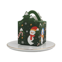 Boîte de noël en papier Portable multi-style pour bonbons et chocolats, coffret cadeau de réveillon de noël