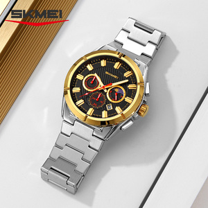 OEM/ODM Movimiento de cuarzo Acero inoxidable de alta calidad Esfera grande Hombres de negocios Relojes impermeables Diseño al por mayor por usted mismo - Product Image 1