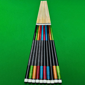 Stecca da Biliardo Americana Professionale in Due Pezzi, 58 Pollici, 20 Once, Punta da 12,5mm, Impugnatura in Lino Stampato, Stecca da Snooker TP-C4829-BK - Product Image 5