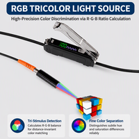 Amplificateur de capteur de couleur à fibre optique PNP TX-C71P avec écran OLED pour le tri automatique des couleurs