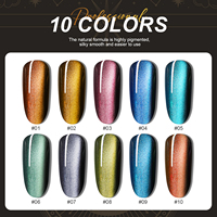 Vernis à ongles gel Miss Gooey à haute pigmentation, sans HEMA, 10 couleurs, effet œil de chat, écologique, CE/CPNP, gel UV, art des ongles magnétique 3D